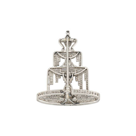 ART DECO DIAMOND FOUNTAIN BROOCH - Foto 2