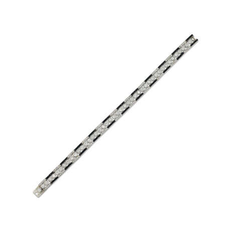 CARTIER ART DECO ONYX AND DIAMOND BRACELET - photo 1