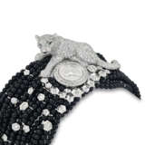 CARTIER ONYX AND DIAMOND 'PANTHÈRE' HIGH JEWELLERY BRACELET/WATCH - photo 3