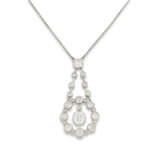 EARLY 20TH CENTURY DIAMOND PENDANT NECKLACE - Foto 2