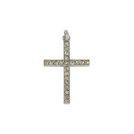 DIAMOND COCKTAIL WATCH AND A DIAMOND CROSS PENDANT, FIRST HALF OF THE 20TH CENTURY - photo 3