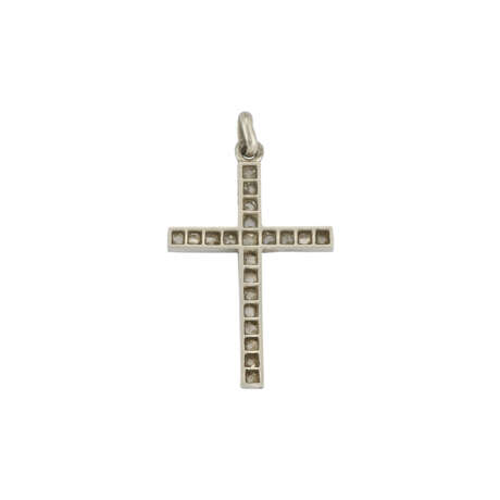 DIAMOND COCKTAIL WATCH AND A DIAMOND CROSS PENDANT, FIRST HALF OF THE 20TH CENTURY - photo 5