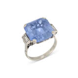 ART DECO SAPPHIRE AND DIAMOND RING - photo 1