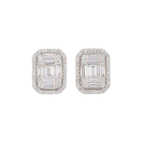 ILLUSION-SET DIAMOND EARRINGS - photo 1