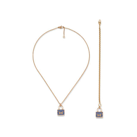 HERMÈS SAPPHIRE 'AMULETTES CONSTANCE' NECKLACE AND BRACELET - photo 1