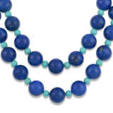 LAPIS LAZULI AND TURQUOISE BEAD NECKLACE - photo 2