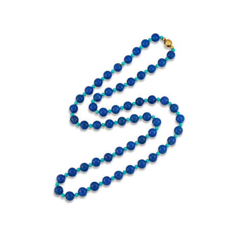 LAPIS LAZULI AND TURQUOISE BEAD NECKLACE - photo 3