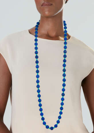 LAPIS LAZULI AND TURQUOISE BEAD NECKLACE - photo 4