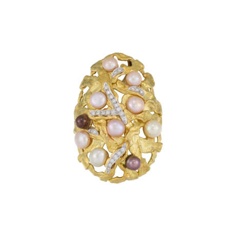 GRIMA CULTURED PEARL AND DIAMOND PENDANT/BROOCH AND NECKLACE - photo 2