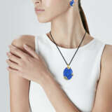 GRIMA LAPIS LAZULI AND DIAMOND EARRING AND PENDANT SET, 1990s - photo 6
