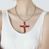 GRIMA CORAL AND DIAMOND PENDANT - photo 4