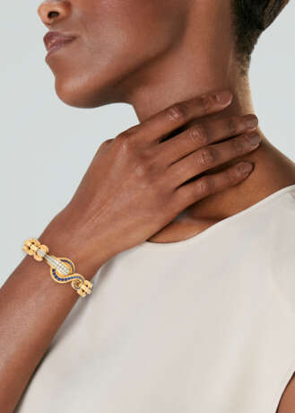 RETRO SAPPHIRE AND DIAMOND BRACELET WITH ROLEX WATCH - photo 5