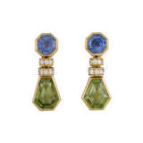 BULGARI SAPPHIRE AND PERIDOT EARRINGS - photo 1