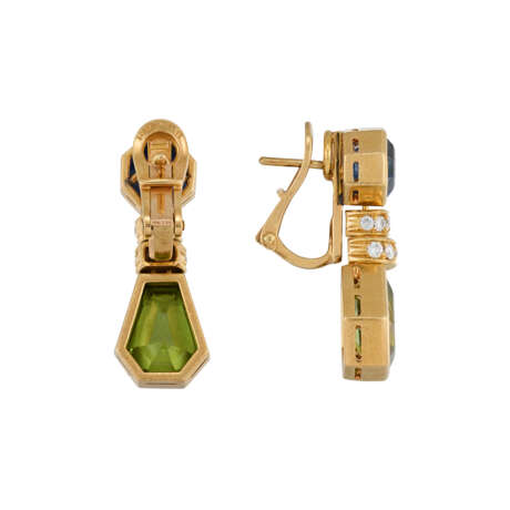 BULGARI SAPPHIRE AND PERIDOT EARRINGS - photo 2