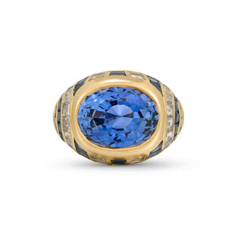 BULGARI SAPPHIRE AND DIAMOND RING - Foto 2