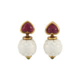 BULGARI 'CHANDRA' PORCELAIN, TOURMALINE AND PERIDOT BRACELET AND EARRINGS - Foto 4