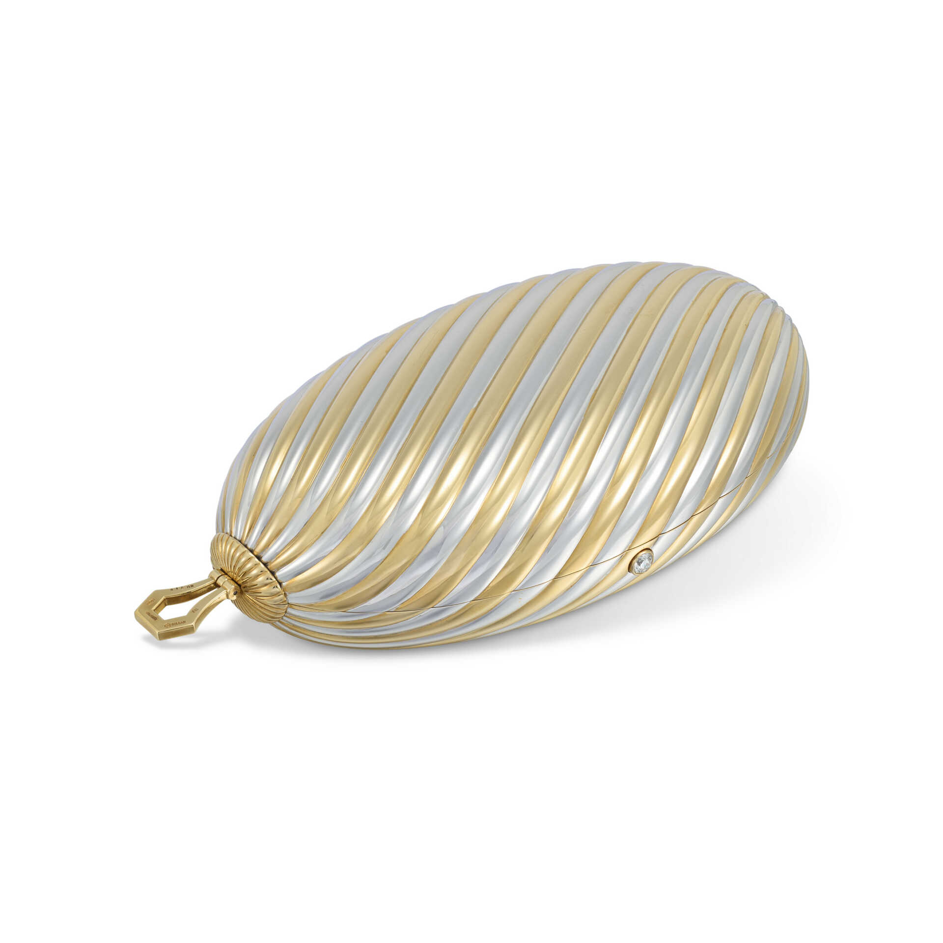 BULGARI BI-COLOURED 'MELONE' EVENING BAG