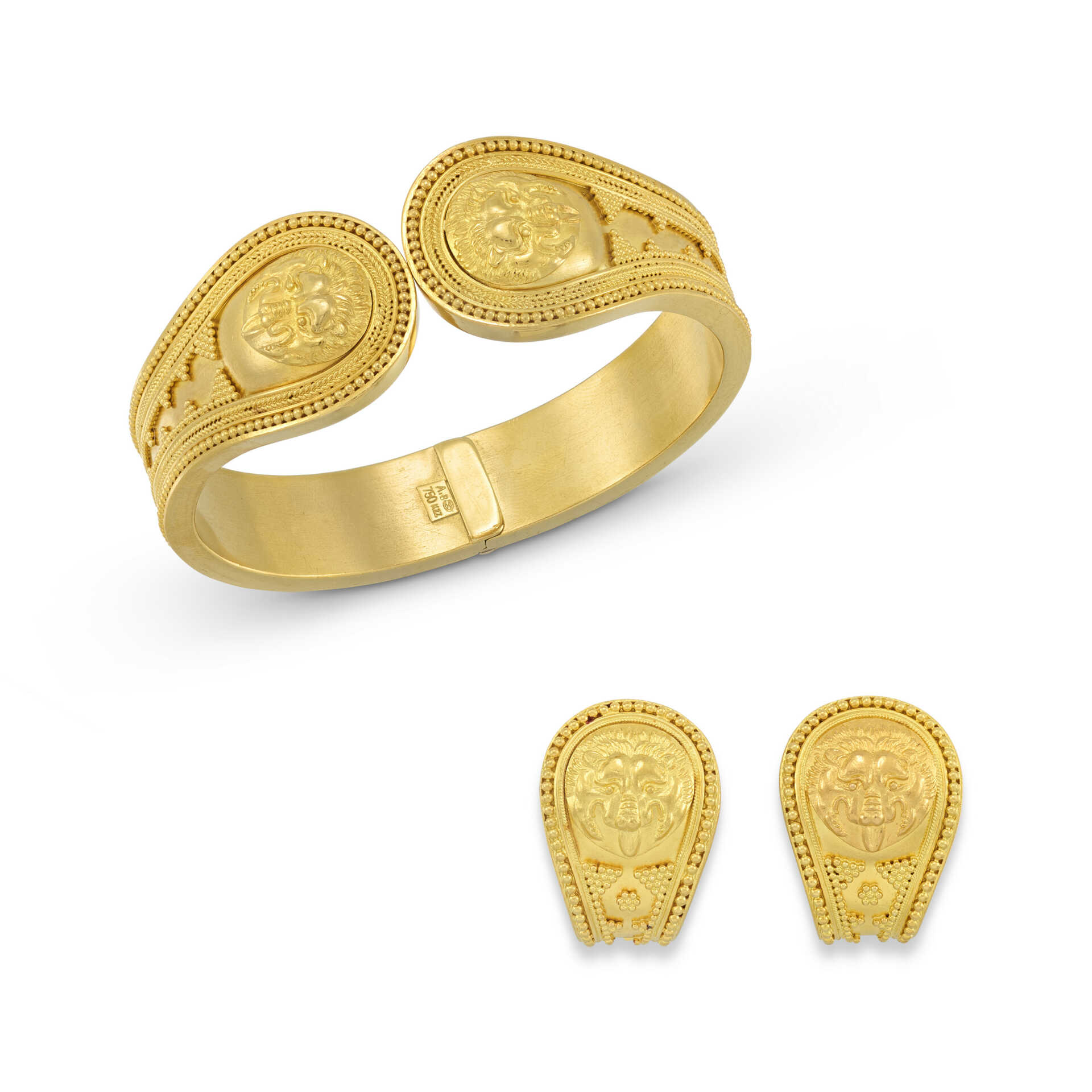 LALAOUNIS 'HELLENISTIC' BRACELET AND EARRING SET