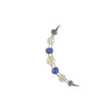 LATE 19TH CENTURY SAPPHIRE AND DIAMOND CRESCENT BROOCH - photo 1