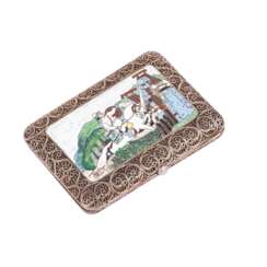 Портсигар с миниатюрой из Сказки о царе Салтане