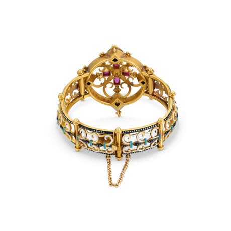 PHILLIPS BROTHERS GEM SET, DIAMOND AND ENAMEL RENAISSANCE REVIVAL BRACELET - photo 4