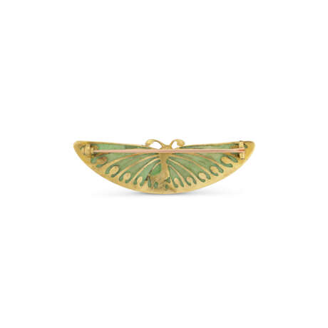 RENÉ LALIQUE ART NOUVEAU ENAMEL 'FAIRY' BROOCH - photo 2