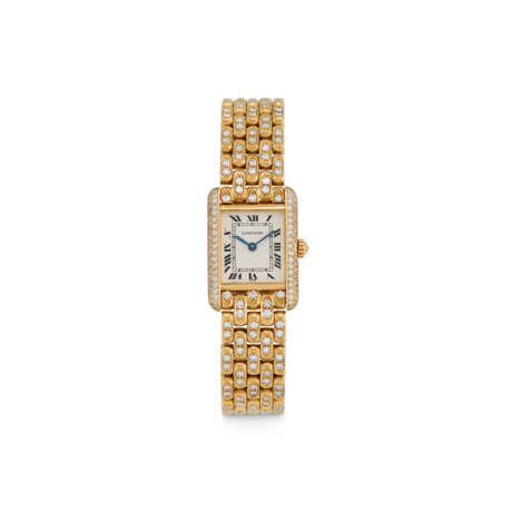 CARTIER DIAMOND 'TANK LOUIS CARTIER' WATCH - photo 1