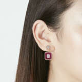 ILLUSION-SET RUBY AND DIAMOND EARRINGS - photo 3