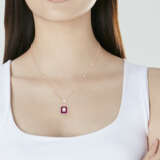 ILLUSION-SET RUBY AND DIAMOND NECKLACE - photo 4