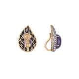 AMETHYST, PINK SAPPHIRE AND DIAMOND EARRINGS - photo 2