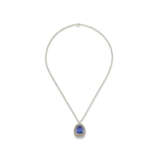 SAPPHIRE AND DIAMOND PENDANT NECKLACE - photo 3