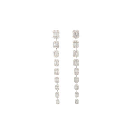 ILLUSION-SET DIAMOND EARRINGS - photo 1