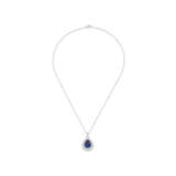 SAPPHIRE AND DIAMOND PENDANT NECKLACE - photo 2
