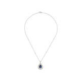 SAPPHIRE AND DIAMOND PENDANT NECKLACE - photo 3