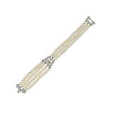 ART DECO NATURAL PEARL AND DIAMOND BRACELET - photo 1