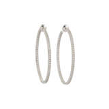 CARTIER DIAMOND HOOP EARRINGS - photo 1