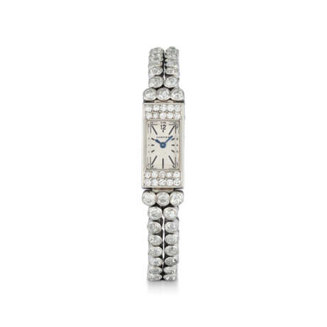 CARTIER MID 20TH CENTURY DIAMOND EVENING BRACELET WATCH - photo 1