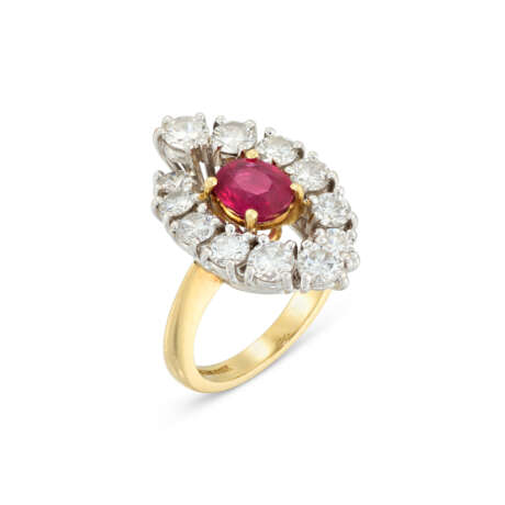 RUBY AND DIAMOND EARRINGS AND RING SET - photo 2