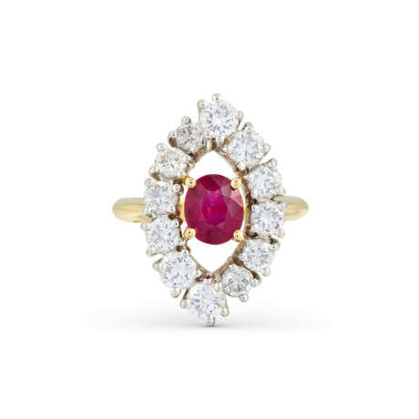 RUBY AND DIAMOND EARRINGS AND RING SET - photo 3