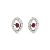 RUBY AND DIAMOND EARRINGS AND RING SET - photo 4