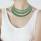 DE GRISOGONO EMERALD AND DIAMOND NECKLACE - photo 5