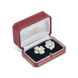 CARTIER CULTURED PEARL AND DIAMOND FLOWER EARRINGS - photo 3