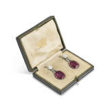 RUBY AND DIAMOND EARRINGS, FIRST QUARTER OF THE 20TH CENTURY - фото 1