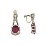 RUBY AND DIAMOND EARRINGS, FIRST QUARTER OF THE 20TH CENTURY - фото 4