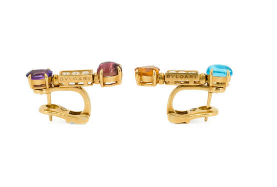 Bulgari. Gemstone-Diamond-Ear-Stud-Clips - фото 4