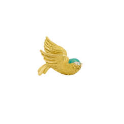 René Kern. Bird-Enamel-Brooch