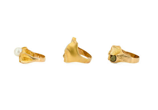 Lapponia. Mixed Lot of 3 Gold-Rings - photo 2