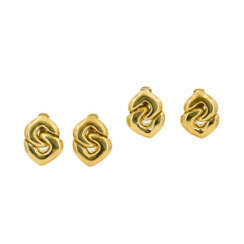 . Two Pairs of Gold-Ear-Clip-Ons