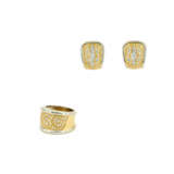 . Diamond set: Ring and Ear Clip-ons - photo 1