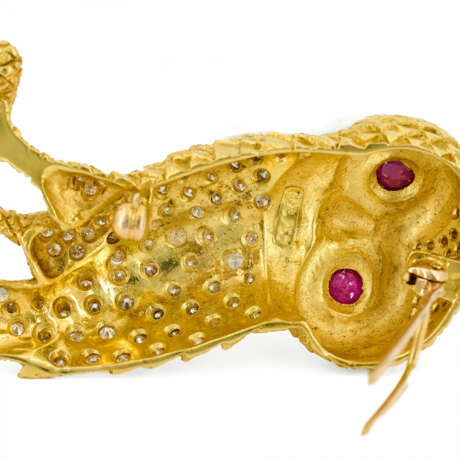 Eulen-Rubin-Diamant-Brosche - Foto 4